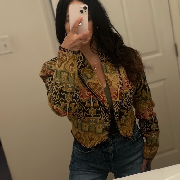Scott Taylor Jackets & Blazers - VTG Scott Taylor print blazer medium Moroccan print beautiful jacket